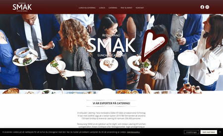 Restaurang Smak : Sida, ny layout och strategi flyttad från Word Press till Wix
