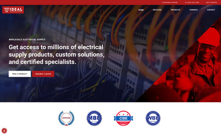 Ideal Electrical Supply: Website for Wholesale Electrical Supply Company.