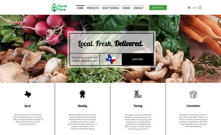 Farm Fare Delivery: Complete Site Design and Logo