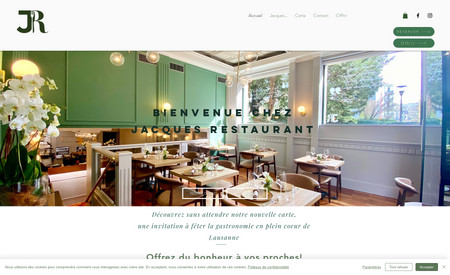 Jacques Restaurant: Création complète du site internet, du logo et de la charte graphique