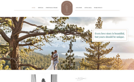 Mountain Thyme Events: Whimsical wedding planner website and custom curated brand and accents.