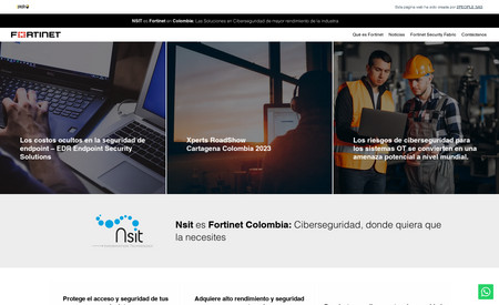 Fortinet Colombia: Landing Page de marca de Equipos tecnológicos
