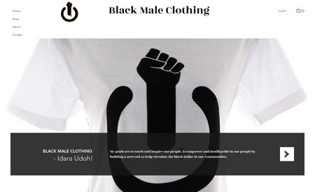 Black Male Clothing: Ecommerce website development including SEO and Google tools