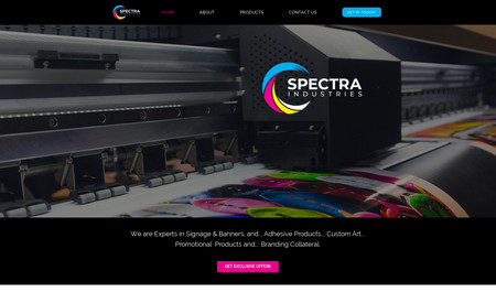 Spectra Industries: Spectra is a Classic website for Printing Services.