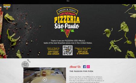 Pizzaria São Paulo: Nossa famosa pizza agora nos Estados unidos, um site completo com sistema de entegras