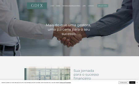 Gdfx - Consultoria Financeira: Site desenvolvido para empresa do segmento financeiro. 