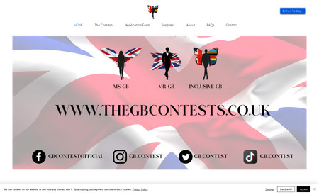 The GB Contests: Designed in Two Days - Website with a database link between an application form on the website and suppliers directory.