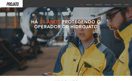PROJATO: Site desenvolvido para empresa de equipamentos para Hidrojato, um nicho específico que alavancou a descoberta da empresa na Internet.