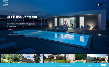 piscine container: Refonte site + SEO
