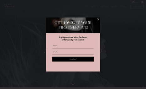 Glam Group Aesthetics A stunning website for the a spa in the beauty ind...