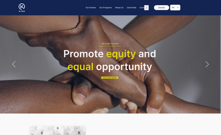Kitab: Website design of a NGO.