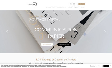 RGF.fr - Site vitrine B2B: Rédaction textes, création graphique, optimisation SEO, formulaire devis.