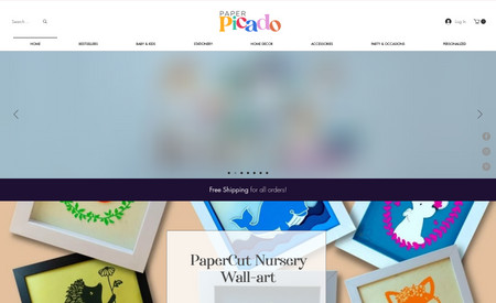 Home Decor Site: Paper Picado is a creative, papercut art and illustration company founded in Bangalore in 2020.