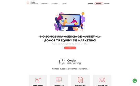 Corala Marketing Management: Nuestro sitio web.