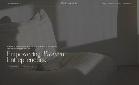 Professionelle: 
Introducing a website tailored for a biopic entrepreneur. This platform showcases a sleek and minimalist design, focusing on functionality and simplicity. This website was designed in the Wix Studio platform and is responsive on desktop, tablet, and mobile. Making it easy for all types of users to access our clients website.