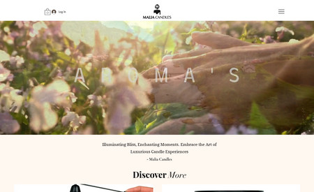 Malia Candles: Malia Candles is one-stop shop where style meets luxury.
I was able to help them communicate that through their online presence. Just take a look a the beauty of the website