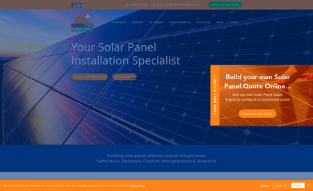 Solar Star Power: Another move from WordPress to Wix, Solar Star Power is a successful local solar installer but their website was lackluster and difficult to edit. Now with Wix, the company can really show their credibility.