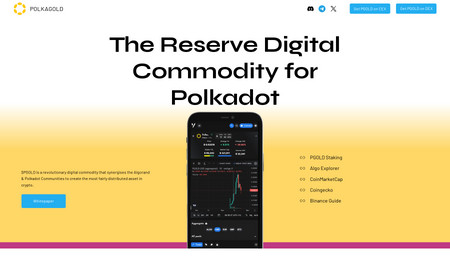 PolkaGold: Landing page design for Crypto startup PolkaGold.