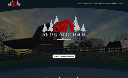 Red Barn Camping: Red Barn camping is in an optimum position to see the upcoming solar eclipse. The client wanted to make it easy for users to book a camping package, properly display the sites amenities, and protect both the user and the company from any mishaps along the way.

This project included:
* Logo Design
* Custom Wix Editor Website Design
* Custom-Coded elements throughout
* Eye-catching UX
* Bookings Set-up and Wix Point-of-Sale navigation