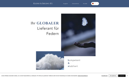 Kleine & Ebeling KG: Schlichte Website für international tätiges Handelsunternehmen