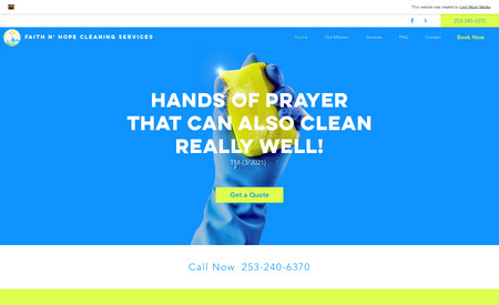 Faith Hope Cleaning: Cleaning Company Advanced Website