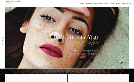 Beautifully You: This website and branding project included brand development, scheduling integrations, keyword strategy and SEO, as well as web design.