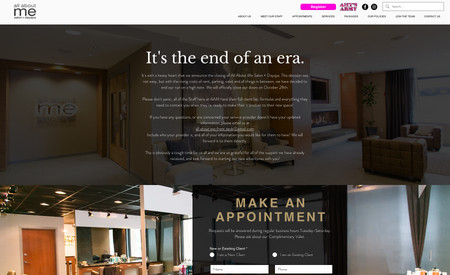 All About Me Day Spa: Multi-Page Website