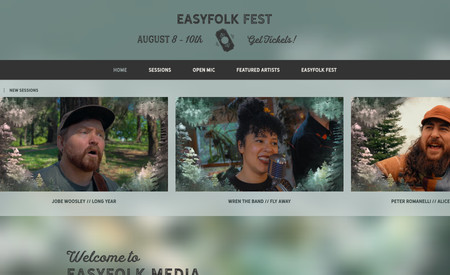 Easyfolk Media: Branding, Website Design, Supporting Graphics, Custom Icons, Music Festival Poster Design