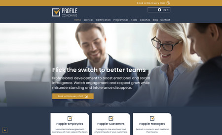 Profile Coaching: A professional story-focused website for this coaching business. 