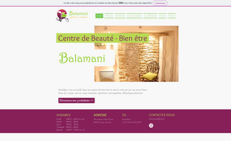 balamani: Sur ce site, une refonte (d'après les demandes de la cliente) à été crée.