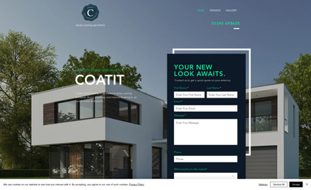 Coat it: Produced lead generation landing page for a client launching a new brand specialising in home improvement products.