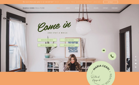 Maria Cerri Realtor: A bright, colorful real estate brand for a local realtor looking to provide a fun look with meaningful resources on her website.