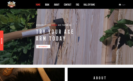 Mysite: A website I created for a newly found Axe Throwing business located in the UK. The client wanted something a bit different and quirky to resemble the excitement of axe throwing. 