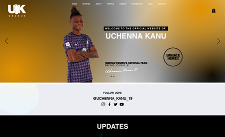 Uchenna Kanu: Developed a Advanced Website for World Cup Player and NWSL Soccer Player Uchenna Kanu