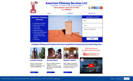American Chimney: We built this website and we provide an ongoing SEO service which includes posting to social media.