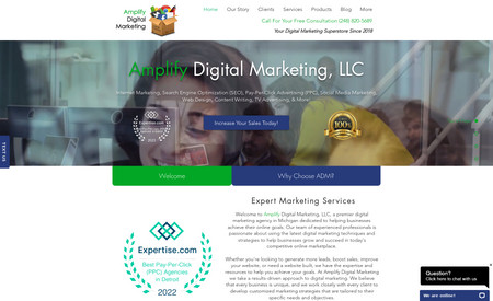 Our Agency Website - Amplify Digital Marketing: Our own website built using Wix. Not only do we build websites for our clients using Wix we use it for ourselves!