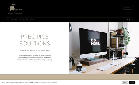 Precipice Solutions: LGCD redesigned this instructional design firm.