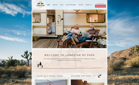Lonestar Campground: We designed a Web Site for an RV Park in Texas, and save them over a $1000