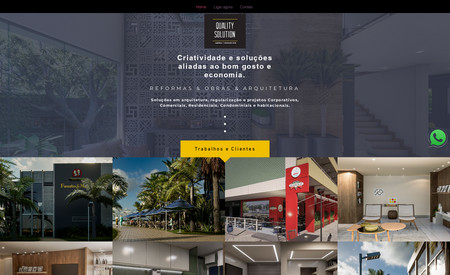 Quality Arquitetura: Site estilo One Page + Página de captura para campanhas Google Ads e Facebook Ads