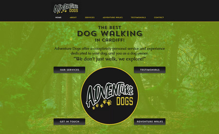 Adventure Dogs | Cardiff: Designed to client specifications & branding.