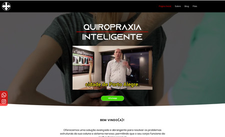 Quiropraxia Intelige: Site Institucional Simples designado para campanhas no Google