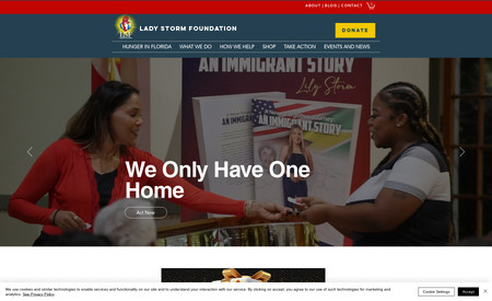 Lady Storm Foundation: We manage this website for a locally-based non-profit. We helped them to display their programs that help the local community of Florida. Along with that, we did their merchant account and e-commerce store setup. 
