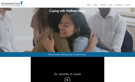 Dr Jeniffer V Lewis: Old site made new and added professional video