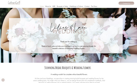 Lilies & Lace: Complete redesign and SEO
This site now ranks on page #1 for over 95 keywords! and the enquiry level is through the roof!