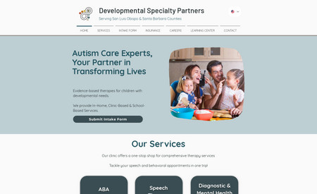 DSP.Health: Developmental Services website with custom patient intake form