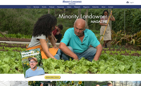 Minority Landowner: This site is for the Minority Landowner Magazine. I created a refresh and added the booking feature. 