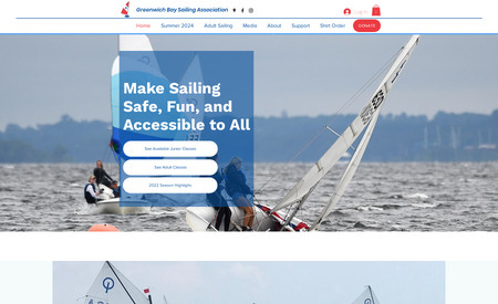 Greenwich Bay Sailing Associaction: A Rhode Island based non-profit that teaches kids and adults to sail. The site sells summer camp packages, private classes, and accepts donations. New custom RSS feed for podcast being added.