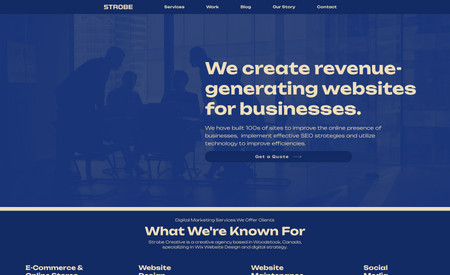 Strobe Creative: Advanced website design with Wix Bookings integration.