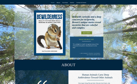 katbrownauthor: Created a new website for author, Kat Brown, showcasing her new book and information about upcoming events.