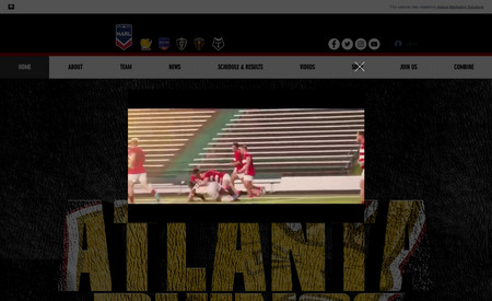 Atlanta Rhinos RL: Site redesign for Professional Rugby League team in Atlanta.